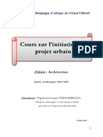 Cours - Initiation Au Projet Urbain - USDAO - 2022 - 2023