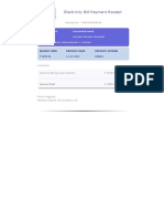 Electricity Bill Payment Receipt