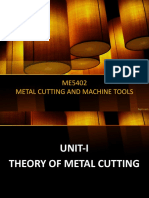 Unit-I Theory of Metal Cutting