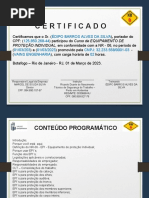 Certificado de Treinamento de NR-06 - Equipamento de Proteção Individual - ÉDIPO BARROS ALVES DA SILVA - 2023 - REV00