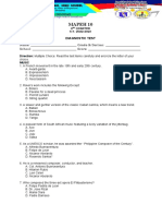 Diagnostic Test in MAPEH 10