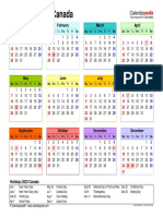 Calendar 2023 Canada Landscape Year at A Glance in Colour