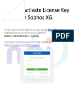 Sophos XG - MySophos Registration & Activation of License