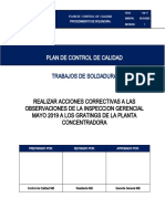 Plan de Calidad 2000781217 - Procedimiento de Soldadura