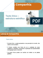 Texto Lírico - Estrutura Estrófica