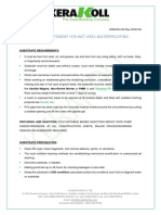 Wet Area Sunken - Method Statement