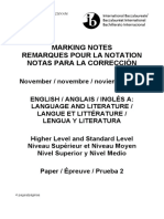 English A Language and Literature Paper 2 HLSL Markscheme