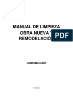 Manual de Limpieza Obra Nueva y Remodelación Construcción