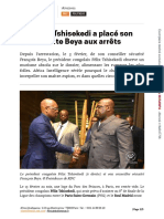 Pourquoi Tshisekedi A Place Son Securocrate Beya Aux Arrets 109695923