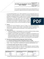 SIG - 052 Plan Anual de Seguridad y Salud en El Trabajo