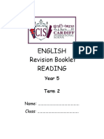 English Revision Booklet Reading: Year 5 Term 2