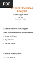 Arterial Blood Gas Analysis: Dr. Rakesh Chandra Chaurasia PG3 Ims, Bhu Moderator Dr. Yashpal