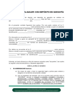 Formato de Contrato de Alquiler Con Depósito en Garantía Vivo de Mis Rentas