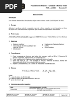 POP-LAB-008 Proc. Analítico - Umid. e Mat. Volátil - Estufa