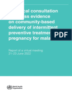 Technical Consultation To Assess Evidence On Community-Based Delivery of Intermittent Preventive Treatment in Pregnancy For Malaria