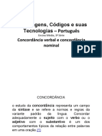 Aula 1 - Concordância Nominal e Concordância Verbal