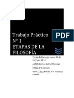 Trabajo Practico de Filosofia, Etapas de La Filosofia