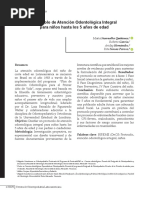 Protocolo de Atención Odontológica Integral para Niños Hasta Los 5 Años de Edad