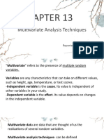 Chapter 13 Multivariate Analysis Techniques