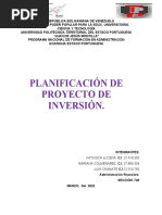 Planificación de Proyecto de Inversión. Kati