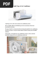 Split Type of Air Conditioner