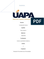 Tarea 7 de Evaluacion Psicometrica de La Personalidad