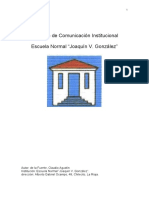 Proyecto de Comunicación Institucional