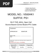 MODEL NO.: V500HK1 Suffix: Ps1: 50.0" FHD - 60Hz - Open Cell Source Board+Control Board+FFC Cable