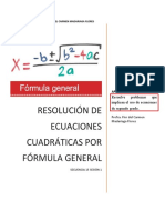 Plan de Clase Fórmula General