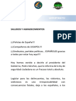 Manifiesto Policías Contra La Nueva Ley Mordaza