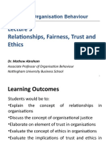 Lecture 3 Relationship, Fairness, Trust and Ethics