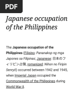 Japanese Occupation of The Philippines - Wikipedia