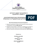 SDCB - Fil8 - q3 - Las3 - Week4 - Programang Panradyo (Ekspresyon Sa Pagpapahayag NG Konsepto o Pananaw)