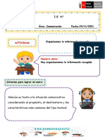 Ficha - Dia 3 - Comunicación - Miercoles 24 - 3er. Grado