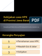 Kebijakan 1000 HPK Untuk Pelatihan Duta 1000 HPK