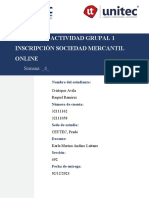 Semana 4 Actividad Grupal 1 Inscripción Sociedad Mercantil Online