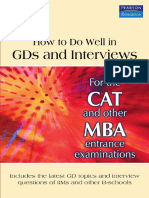 How To Do Well in GDs and Inverviews - For The CAT and Other MBA Extrance Examinations by Trishna Knowledge Systems