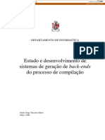 Estudo e Desenvolvimento de Sistemas de Geração de Back-Ends Do Processo de Compilação