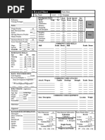 Fan Product - Rolemaster - Character Sheet