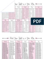 Bible in A Year Reading Checklist