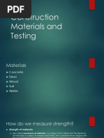 Construction Materials and Testing