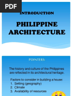 Introduction To Philippine Architecture