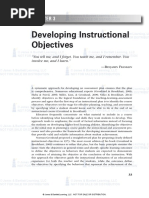 Developing Instructional Objectives