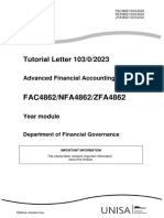 Tutorial Letter 103/0/2023: FAC4862/NFA4862/ZFA4862