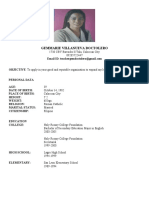 Resume - Gemmarie Villanueva Doctolero