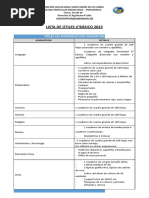 LISTA DE ÚTILES 4°básico - 2023