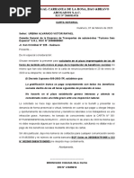 Carta de Renuncia Laboral