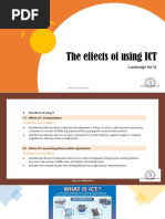 Cambridge IGCSE ICT - Chapter 5 - The Effects of Using ICT