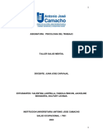 TALLER GRUPAL T1. Retos y Oportunidades de La Salud Mental en Las Organizaciones