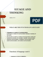 Language and Thinking